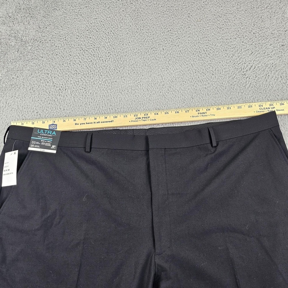 JF J.Ferrar Suit Pants Mens 52x30 Black Ultra Comfort Stretch Big & Tall Dress - Picture 4 of 11